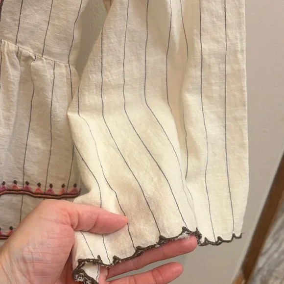 THML Embroidered Top, Small, Boho Cotton - Picture 9 of 16